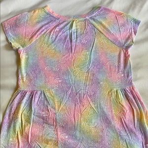 Kids Wonder Nation Rainbow Floral Soft Top Sz 7/8